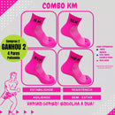 Kit 4 Pares Meias Poliamida KM Mais Run [PROMOÇÃO]