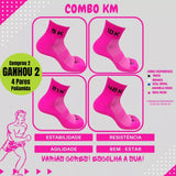Kit 4 Pares Meias Poliamida KM Mais Run [PROMOÇÃO]