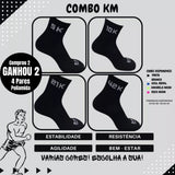 Kit 4 Pares Meias Poliamida KM Mais Run [PROMOÇÃO]