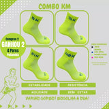Kit 4 Pares Meias Poliamida KM Mais Run [PROMOÇÃO]