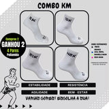 Kit 4 Pares Meias Poliamida KM Mais Run [PROMOÇÃO]
